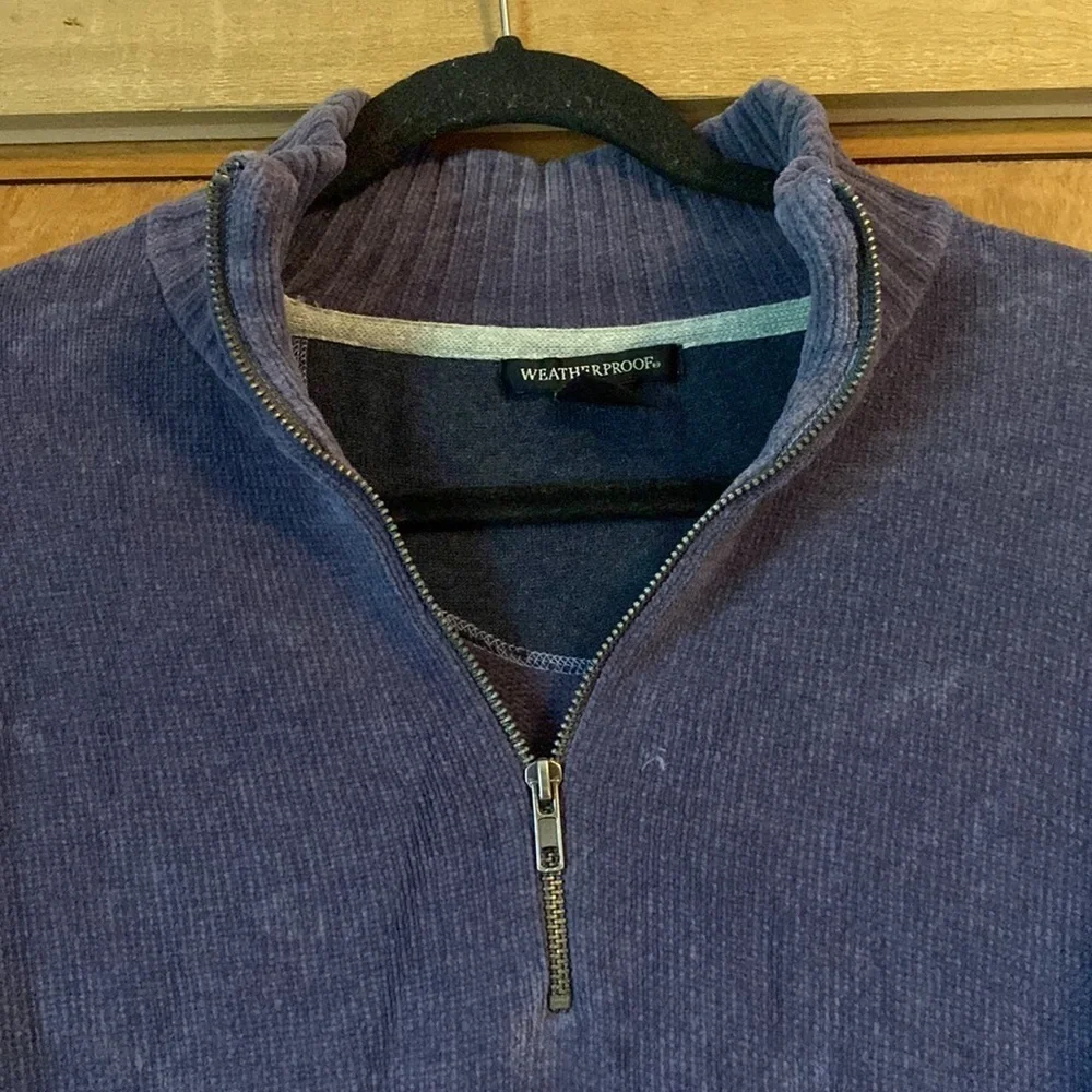 Weatherproof dark purple quarter zip sweater